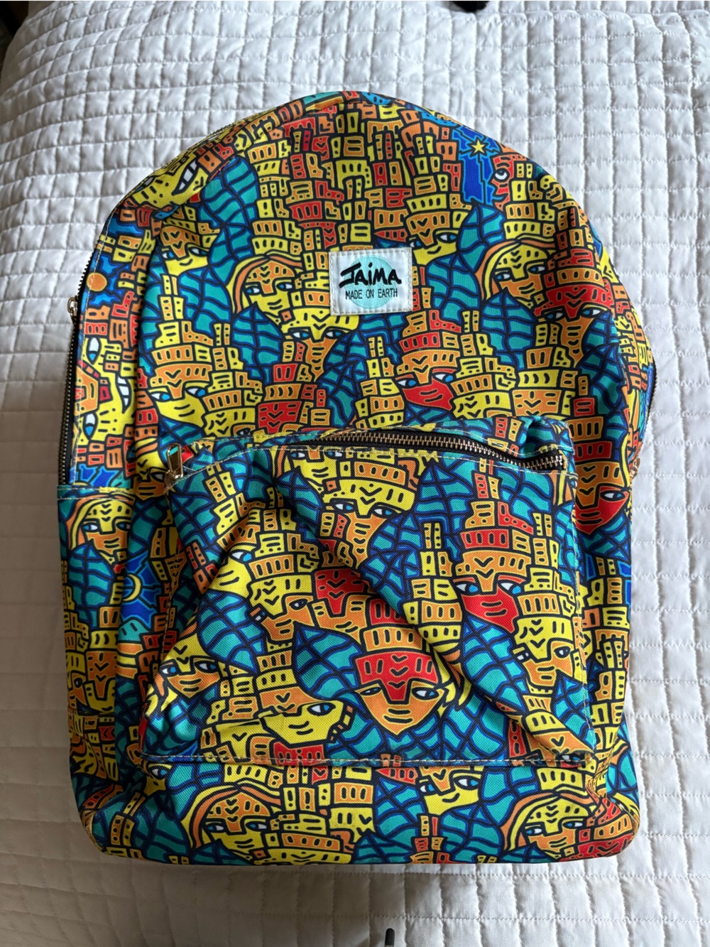 Jaima Art Multicolor Printed Backpack